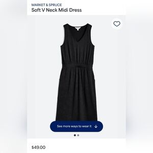 Market & Spruce Soft V Neck Midi Dress